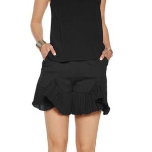 Black ruffle shorts
